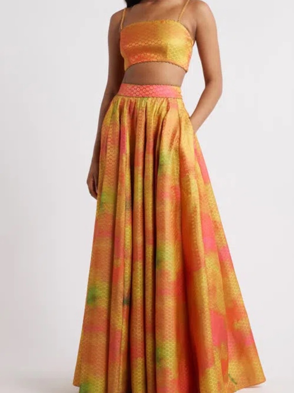 SANI Holi Lehenga Choli In Marigold Sunrise
